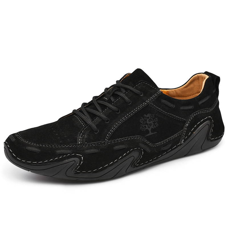 Men Four Seasons Lace Up Classic Microfiber Leather Casual Shoes, Sneaker