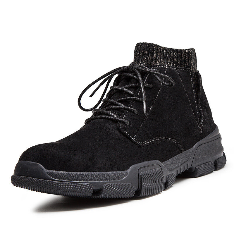Men Autumn Winter Solid Color Casual Microfiber Leather Ankle Boots, Boots