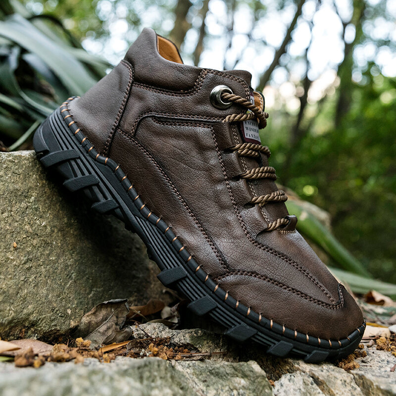 Men Autumn Winter High-top Non-slip icrofiber Leather Boots, Boots
