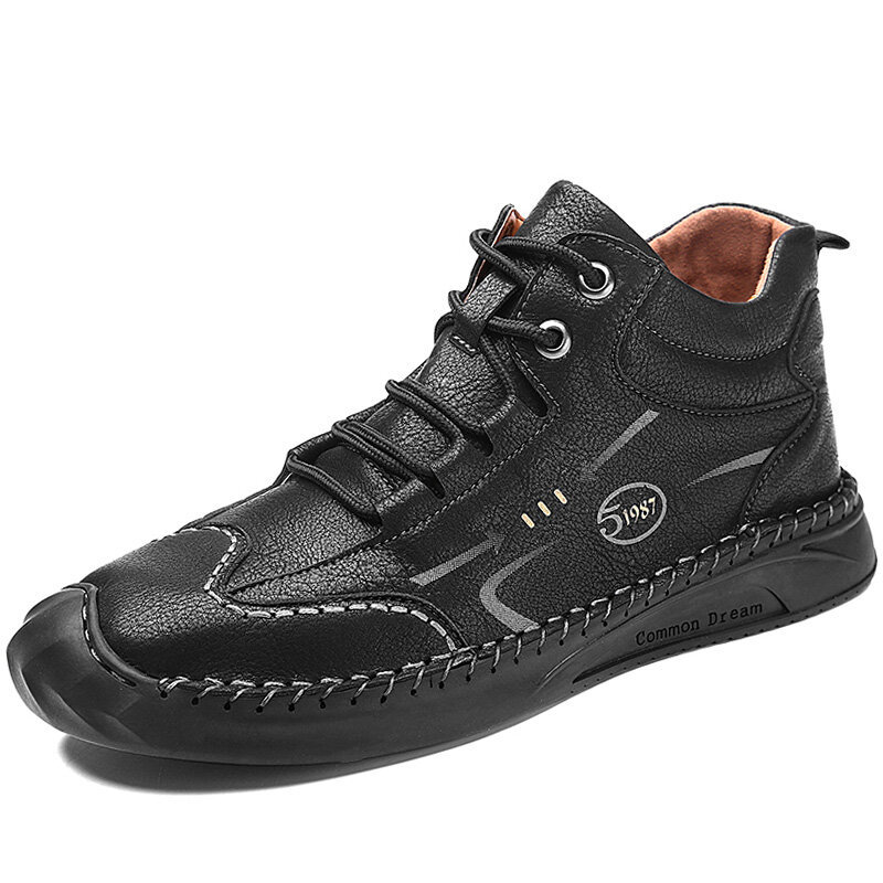 Men Autumn Winter Comfy Soild Color Microfiber Leather Ankle Boots, Boots