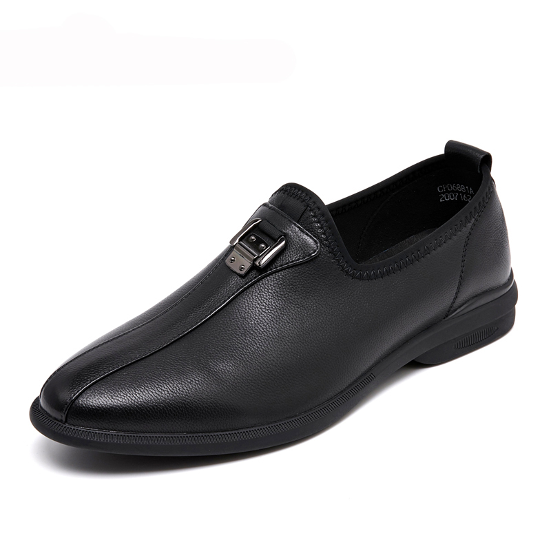 Men Four Seasons Classic Round-toe Leather Dress Shoes, Business Shoes