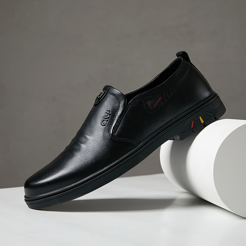 Men Four Seasons Classic Slip-on Leather Dress Shoes, Business Shoes