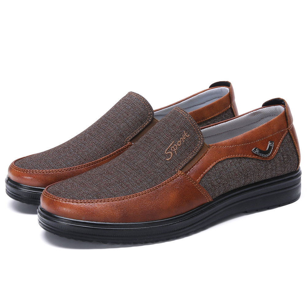 Men Four Seasons Large Size Casual Style Cloth Shoes, Flats