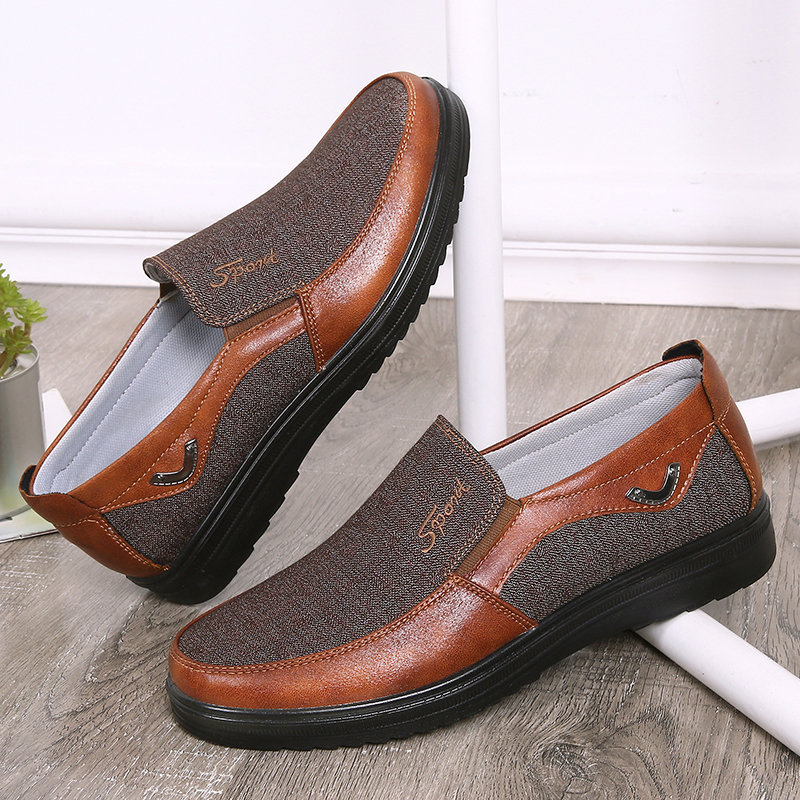 Men Four Seasons Large Size Casual Style Cloth Shoes, Flats
