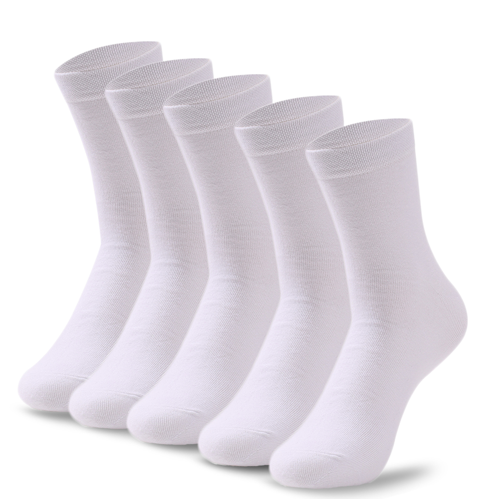 Men Four Seasons Soft Solid Color Cotton Socks, Long tube Socks