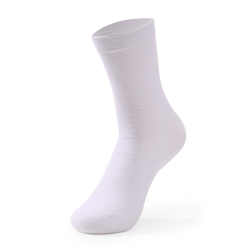Men Four Seasons Soft Solid Color Cotton Socks, Long tube Socks
