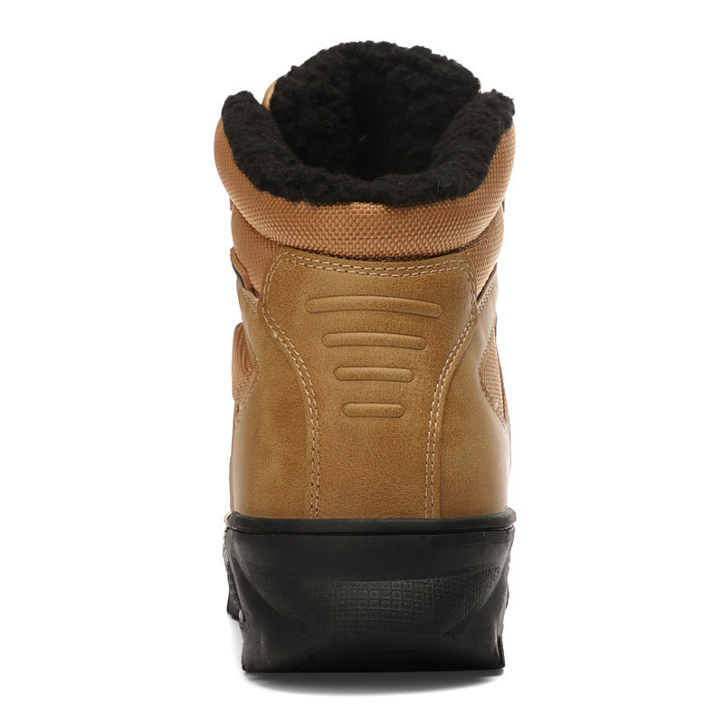 Men Winter High Top Non Slip Warm Fur Lined Microfiber Leather Snow Boots, Booties
