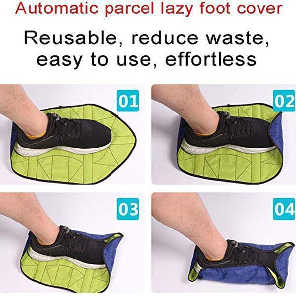 1 Pack Hands Free Reusable Step in Shoe Cover, Portable Shoe Covers