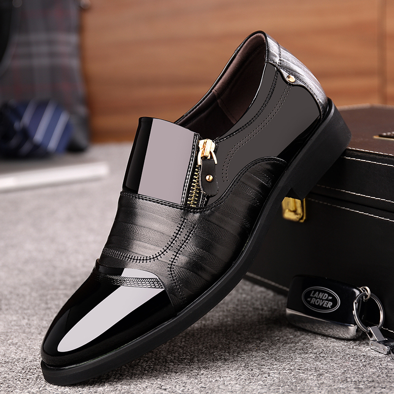 Pointed-toe Side Zipper Dress Shoes, Dress Shoes, Formal Shoes, Business Shoes, Party Shoes