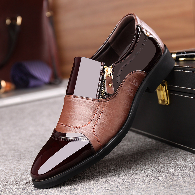 Calceus - Caleb - Pointed-toe Side Zipper Dress Shoes detail Image