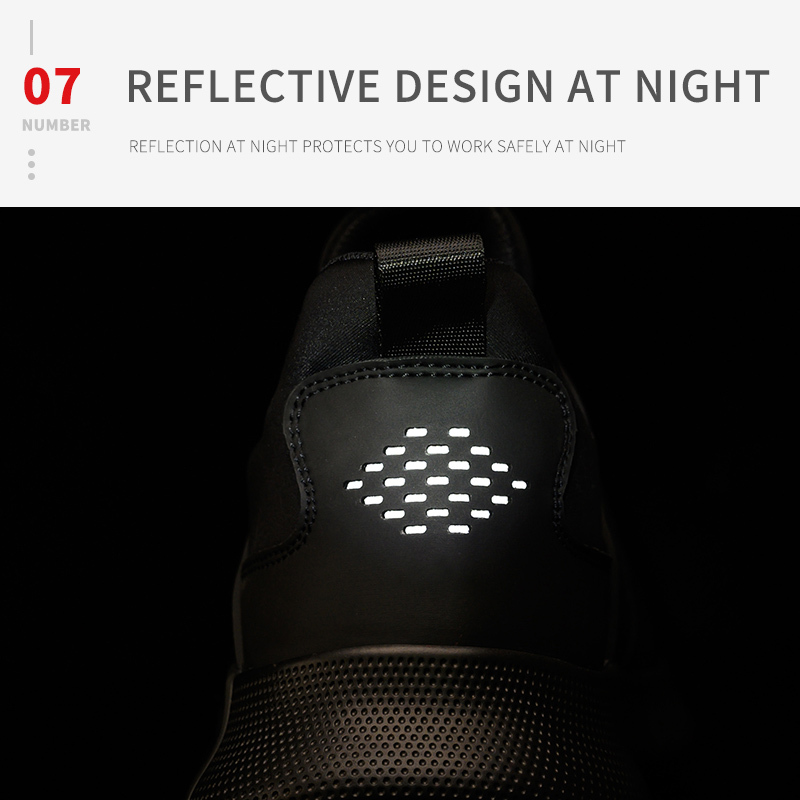 Aries- Men's Summer Breathable Lightweight Fly Knitting Safety Sneaker detail Image