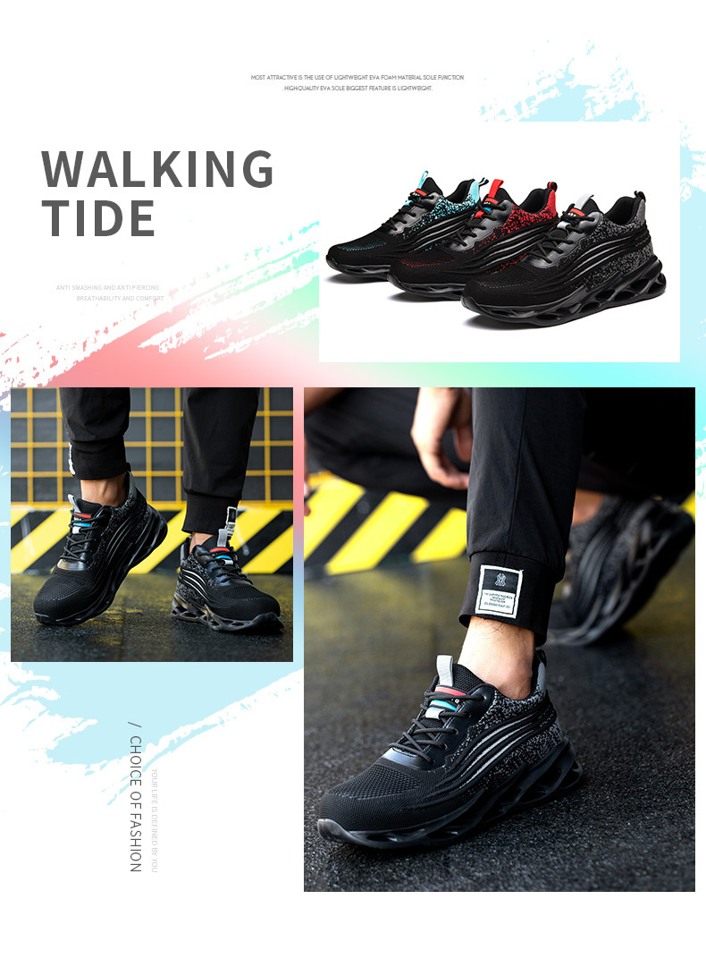 Men's, Summer, Breathable, Lightweight, Mesh, Safety Shoes, Sport Shoes, Work shoes Men's, Summer, Breathable, Lightweight, Mesh, Safety Shoes, Sport Shoes, Work shoes