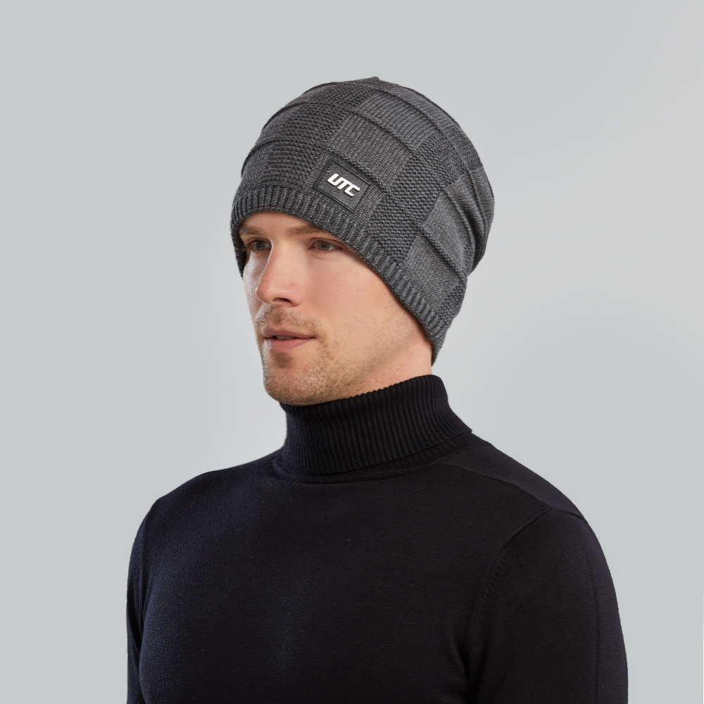 Men, Winter, Warm, Solid Color, Plush Cap, Knitted Cap